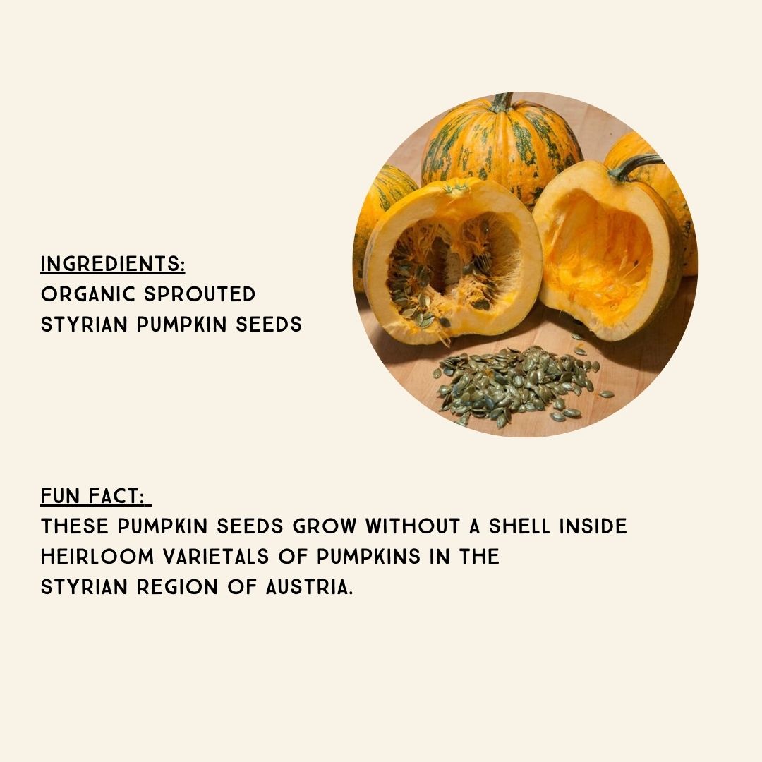 Organic Sprouted Styrian Pumpkin Seeds - Lark Ellen Farm